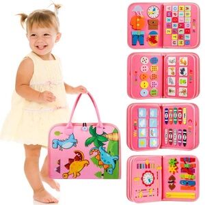 Pink Dinosaur Activity Book for Kids